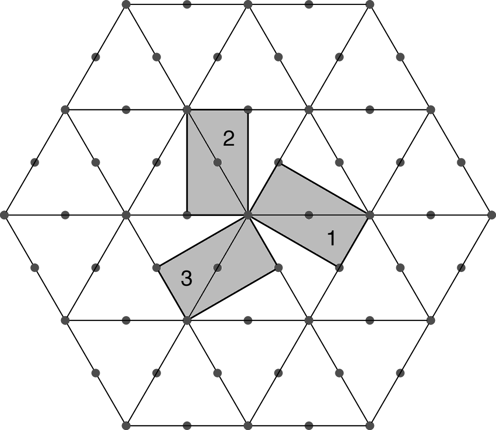 B-centered triple superposition labelled plane