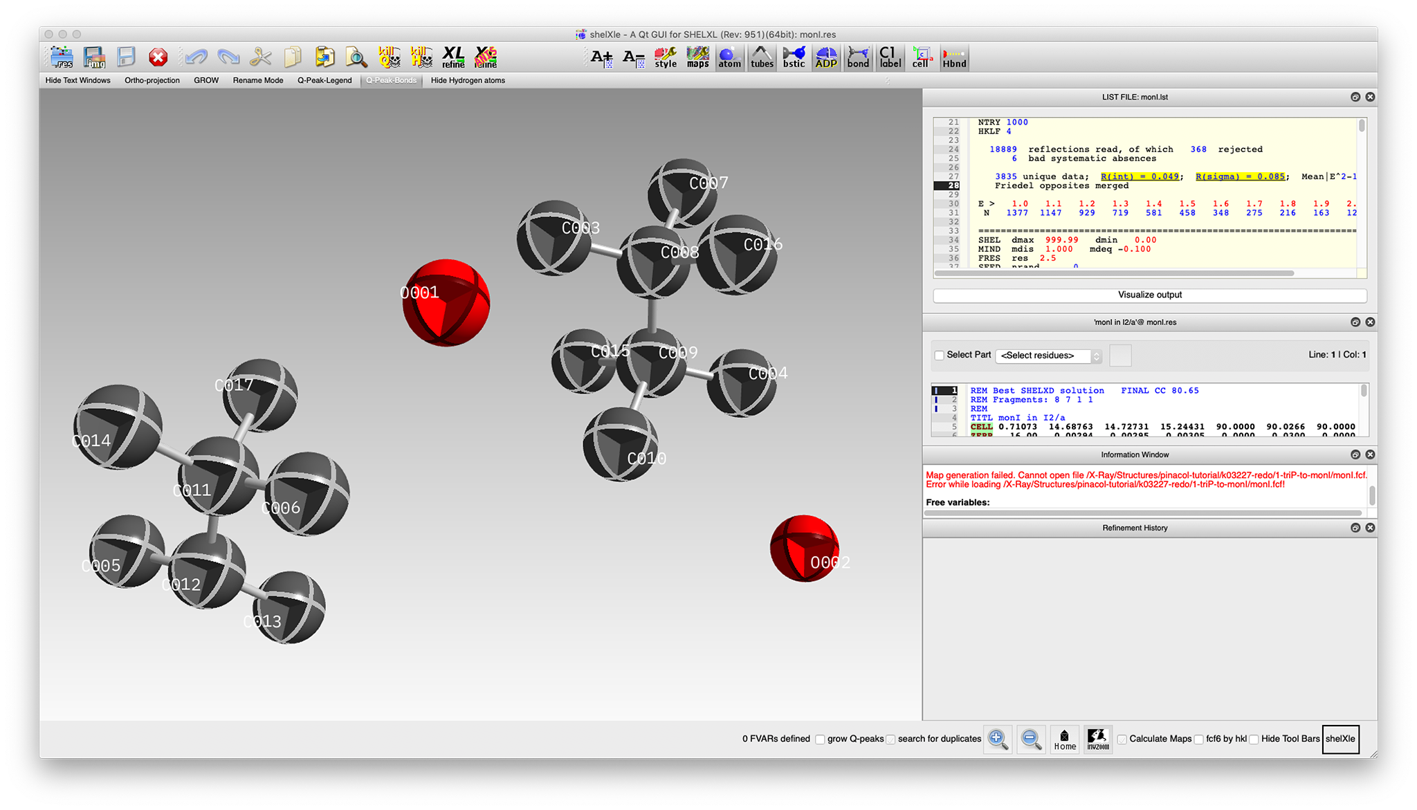 shelxd initial solution